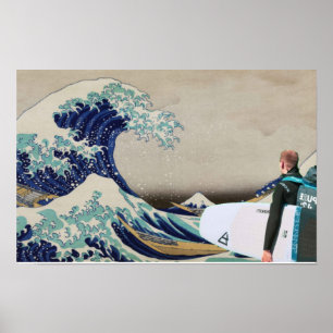 Poster Surfer sur la Grande Vague