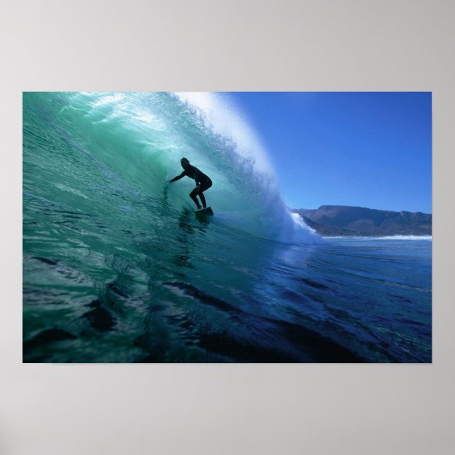 Poster Surfer sur le tube (Devant)