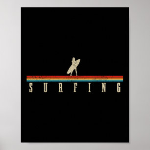 Poster Surfer vintage Retro Surfing Beach Surf _1
