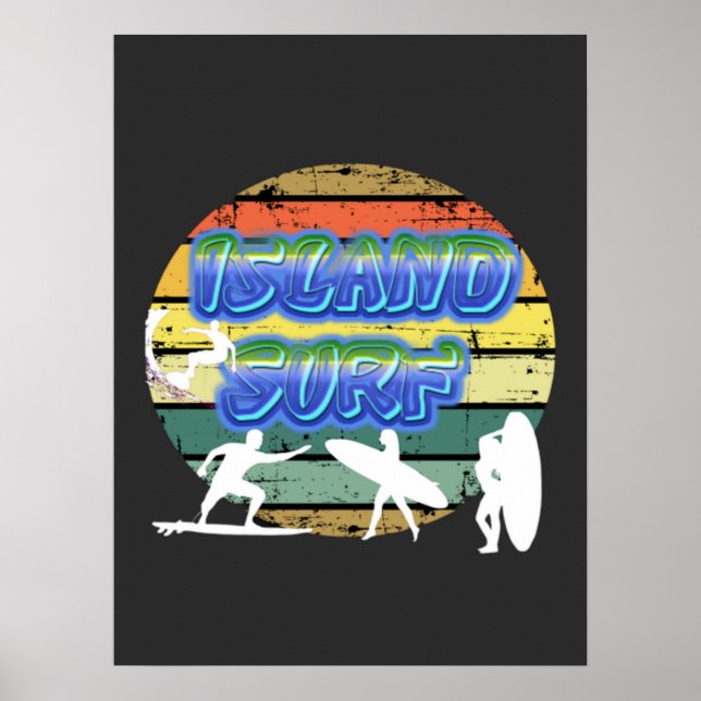 Poster Surfers vintages (Devant)