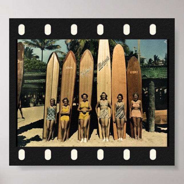 Poster Surfers vintages (Devant)