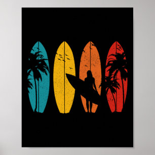 Poster Surfeur Planche De Surf Vintage Surf Surf Surf