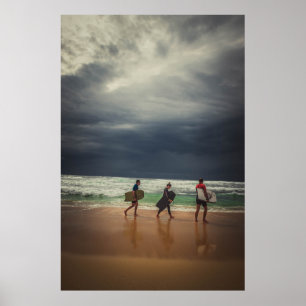 Poster Surfeurs Rétro 2.