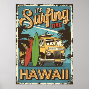 Poster Surfing Hawaii