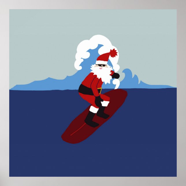 Poster- Surfing Santa! Poster (Front)