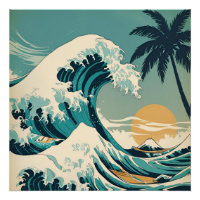 Surf's Up Retro Wave Design Classic California