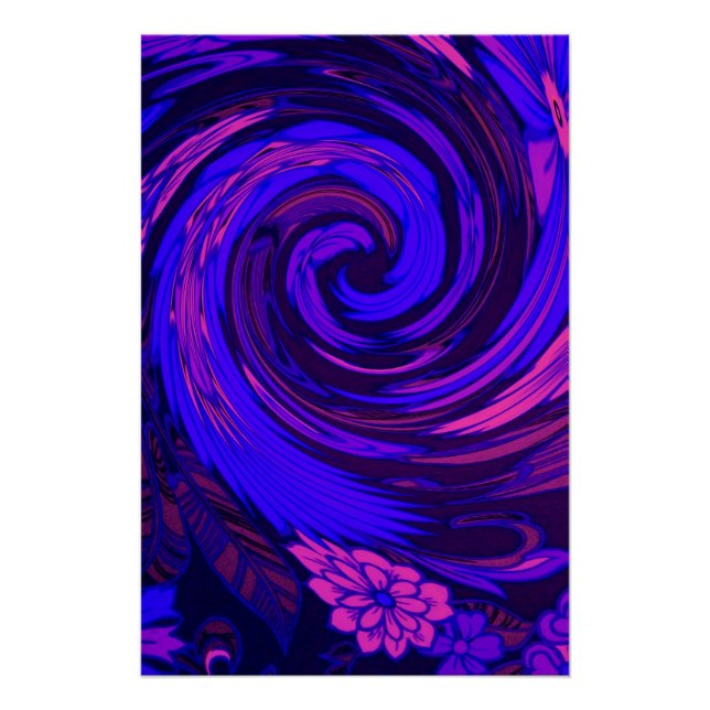 Poster Surge Florescente rose (Devant)