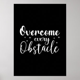 Poster Surmonter Chaque Obstacle - Gymnase, Hustle, Succè