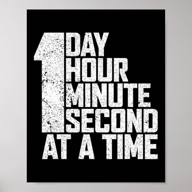 Poster Surmonter La Toxicomanie Un Jour Une Minute Second (Devant)