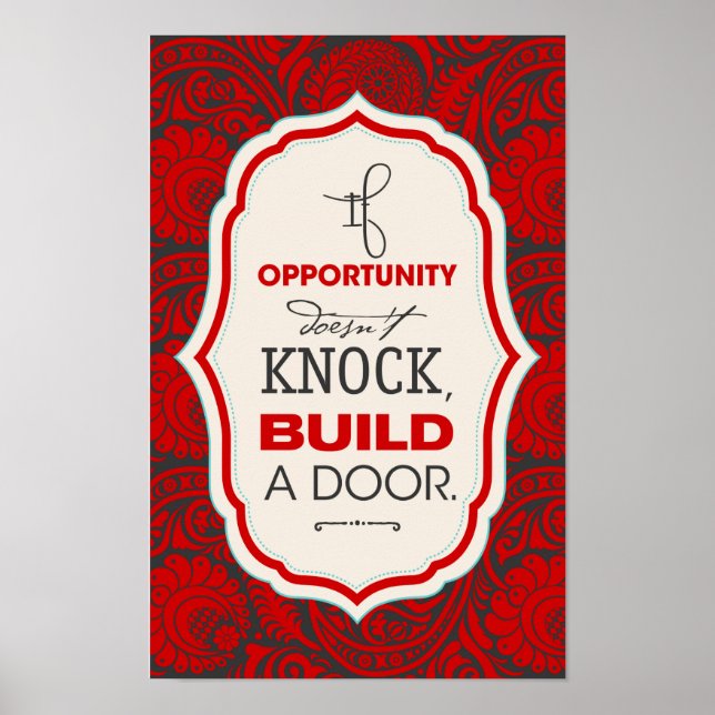 Poster Surmonter les obstacles Citation motivationnelle (Devant)