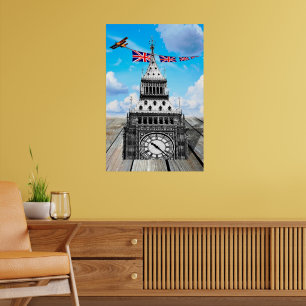 Poster Surreal Big Ben, Londres et British Art