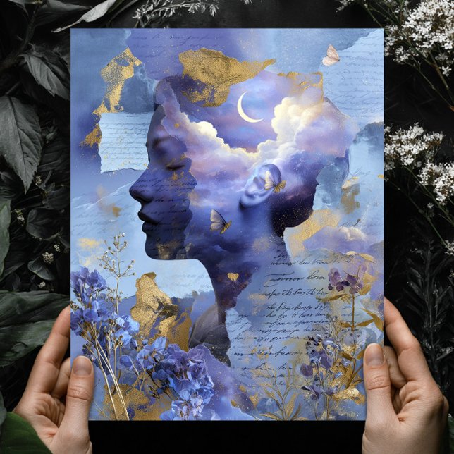Poster Surreal Fantasy Celestial Night Sky Wall Art (Créateur téléchargé)