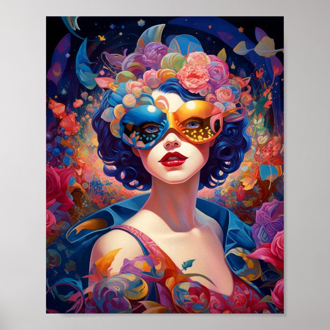 Poster Surreal Lady Imaginaire Art (Devant)