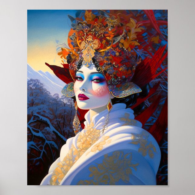 Poster Surreal Lady Imaginaire Art (Devant)