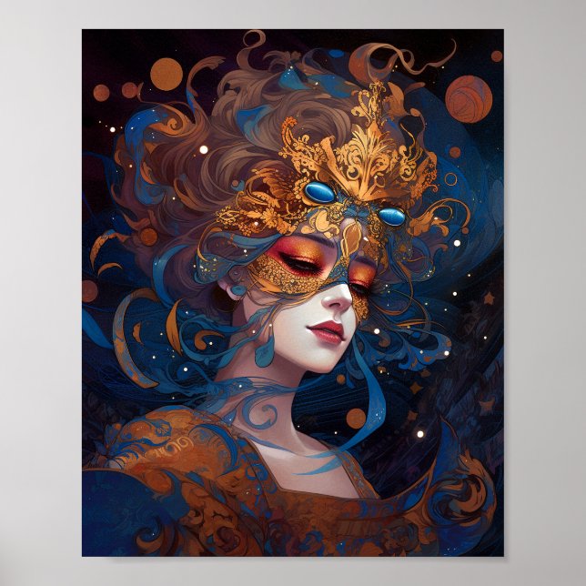 Poster Surreal Lady Imaginaire Art (Devant)