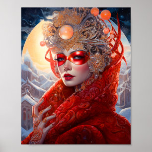 Poster Surreal Lady Imaginaire Art