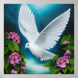 Poster Surreal Pop Fantasy White Dove