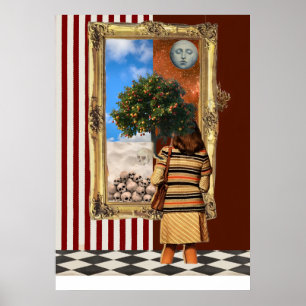 Poster Surrealist Museum Exhibition Vintage Art PrintPost