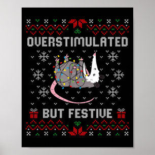 Poster Surstimulé Mais Festif Ssum Noël Laid Xma