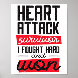 Poster Survivant de crise cardiaque Maladie cardiaque Byp