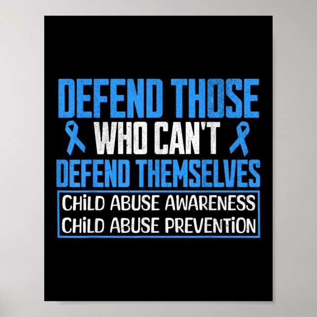Poster Survivant de la violence envers les enfants Mois d (Devant)