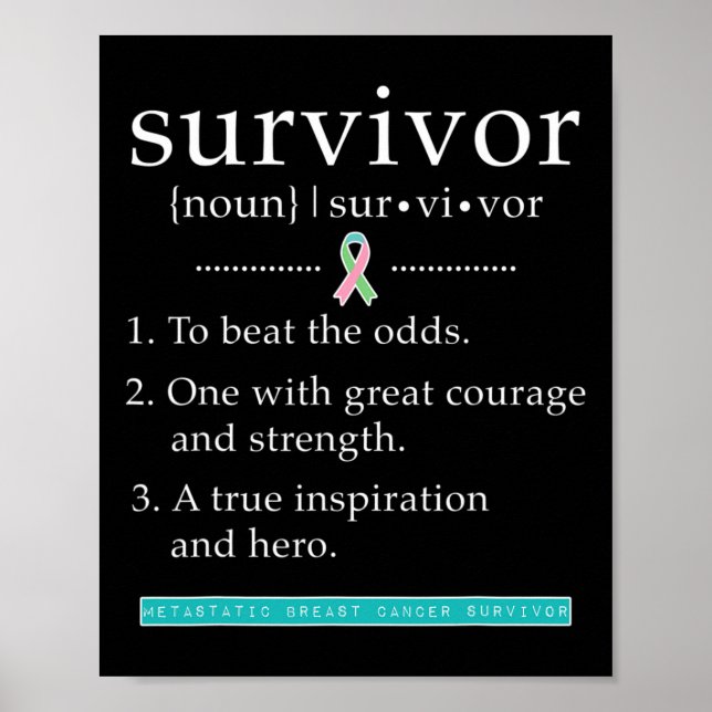 Poster Survivant du cancer du sein métastatique (Devant)