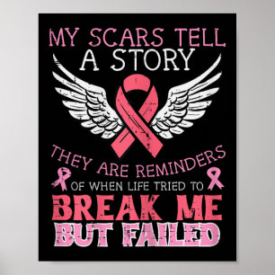 Poster Survivant du cancer du sein Mon Scar Raconte l'his