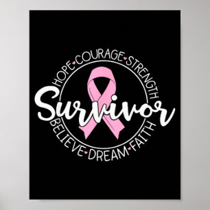 Poster Survivant Espoir Courage Force Croire Rêve Foi