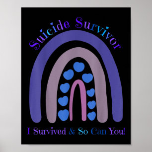 Poster Survivant Suicide J'Ai Survécu Et Peux Vous Arc En