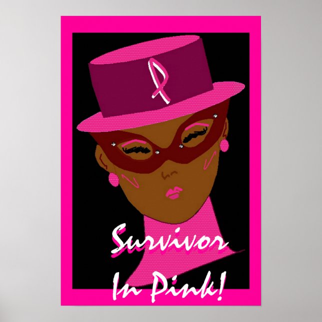 Poster "Survivor In Pink" - Personnalisable (Devant)