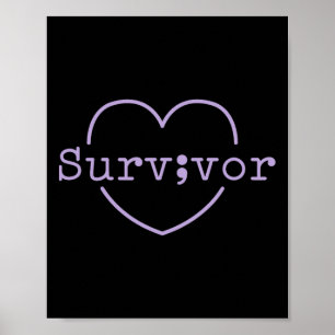 Poster Survivor Point-virgule - Prévention du suicide San