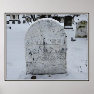 Poster Susan B. Anthony Grave Headstone