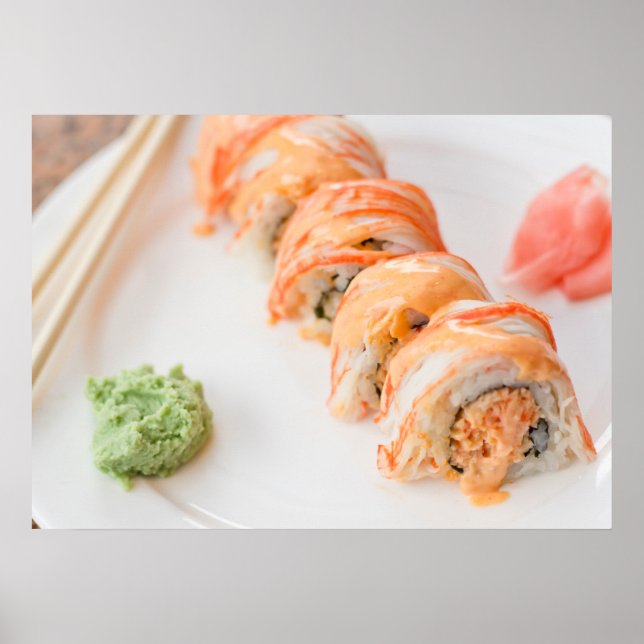 Poster Sushi de crabe épicé (Devant)