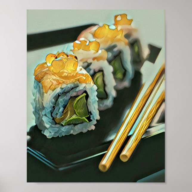 Poster Sushi japonais (Devant)