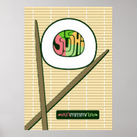 Poster Sushi Roll mmm