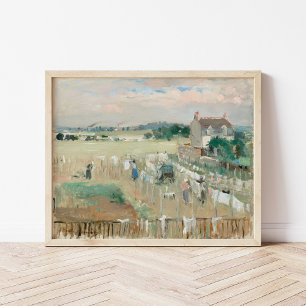 Poster Suspendre la blanchisserie à sec   Berthe Morisot