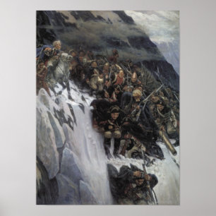 Poster Suvorov Traversant les Alpes