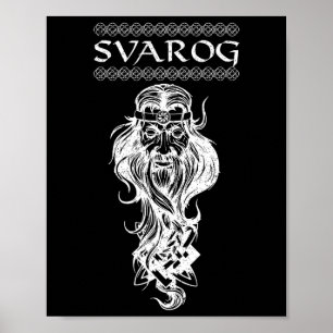 Poster Svarog Dieu païen slave Slavs Paganisme Mythologie