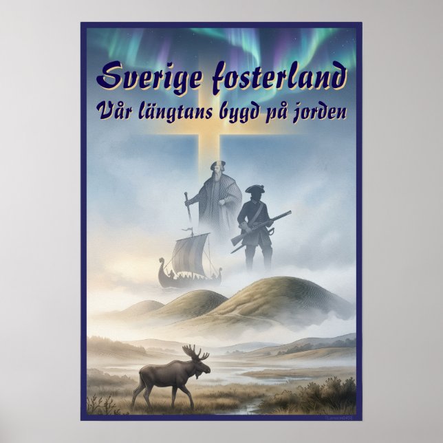 Poster — Sverige fosterland (Devant)