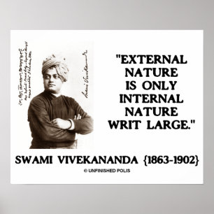 Poster Swami Vivekananda Nature externe Nature interne