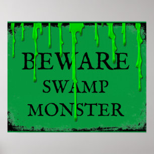 Poster Swamp Monster Halloween Prop