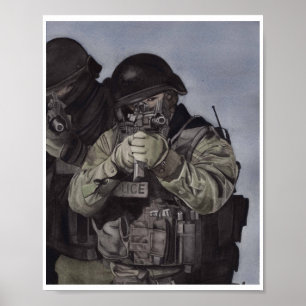 Poster SWAT Team Art Print adapté à l'encadrement de Mira