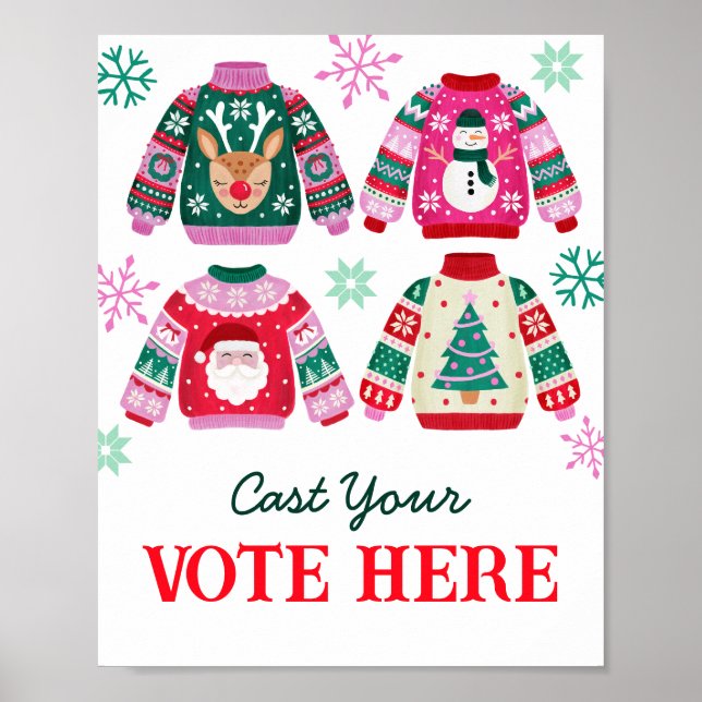 Poster Sweat moche Cast Your Vote Sign (Devant)