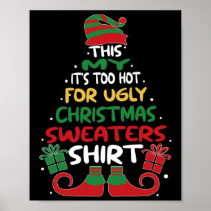 Poster Sweaters de Noël moches pas chers Drôle Noël Homme