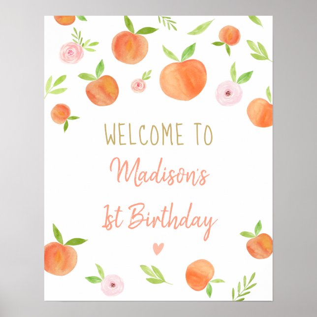 Poster Sweet As A Peach Anniversaire (Devant)