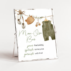 Poster Sweet Baby Boy Boho Vêtements Baby shower MamanOsa