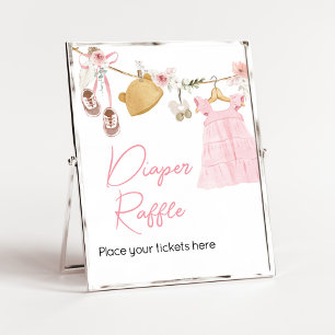 Poster Sweet Baby Girl Boho Vêtements Diaper Raffle