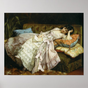 Poster Sweet Doing Nothing par Auguste Toulmouche, 1877