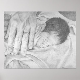 Poster Sweet Dreams Baby Black and White