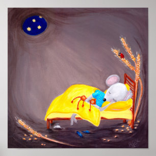 Poster Sweet Dreams   Cute Little Mouse Nursery